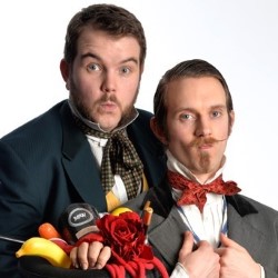 Morgan & West's Utterly Spiffing Spectacular Magic Show for Kids (and Childish Grown-ups!). Image shows from L to R: Rhys Morgan, Robert West. Morgan & West's Utterly Spiffing Spectacular Magic Show for Kids (and Childish Grown-ups!). Image shows from L to R: Rhys Morgan, Robert West.