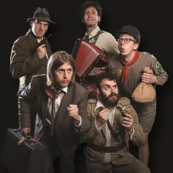 Aaaand Now For Something Completely Improvised. Image shows from L to R: Daniel Roberts, Tom Skelton, Dylan Townley, Dougie Walker, Chris Turner. Copyright: BBC. Aaaand Now For Something Completely Improvised. Image shows from L to R: Daniel Roberts, Tom Skelton, Dylan Townley, Dougie Walker, Chris Turner. Copyright: BBC.