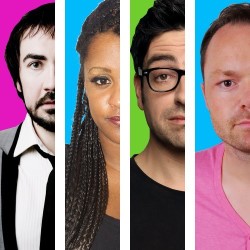 Routines. Image shows from L to R: Stephen Carlin, Dana Alexander, Matt Roper, Will Mars. Routines. Image shows from L to R: Stephen Carlin, Dana Alexander, Matt Roper, Will Mars.