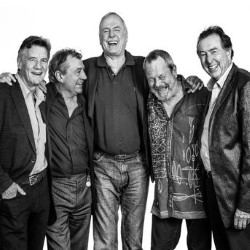 Monty Python Live (Mostly): One Down Five to Go. Image shows from L to R: Michael Palin, Terry Jones, John Cleese, Terry Gilliam, Eric Idle. Monty Python Live (Mostly): One Down Five to Go. Image shows from L to R: Michael Palin, Terry Jones, John Cleese, Terry Gilliam, Eric Idle.