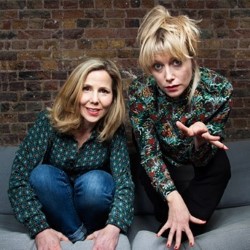 Sally Phillips and Lily Bevan: Talking to Strangers. Image shows from L to R: Sally Phillips, Lily Bevan. Sally Phillips and Lily Bevan: Talking to Strangers. Image shows from L to R: Sally Phillips, Lily Bevan.