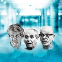 A Joke. Image shows from L to R: John Bett, Sylvester McCoy, Robert Picardo. A Joke. Image shows from L to R: John Bett, Sylvester McCoy, Robert Picardo.