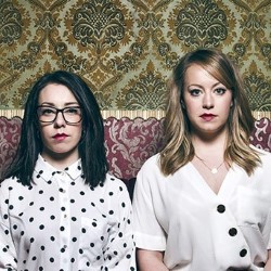 Flo & Joan: Alive on Stage. Image shows from L to R: Nicola Dempsey, Rosie Dempsey. Flo & Joan: Alive on Stage. Image shows from L to R: Nicola Dempsey, Rosie Dempsey.