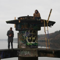 The Homesick Submarine Broadcasting Company. Image shows from L to R: John Whale, Kieran Rafferty. The Homesick Submarine Broadcasting Company. Image shows from L to R: John Whale, Kieran Rafferty.