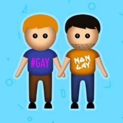A Gay and a NonGay. Image shows from L to R: James Barr, Dan Hudson. A Gay and a NonGay. Image shows from L to R: James Barr, Dan Hudson.