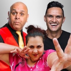 Aboriginal Comedy Allstars. Image shows from L to R: Stephanie Tisdell, Kevin Kropinyeri, Andy Saunders. Aboriginal Comedy Allstars. Image shows from L to R: Stephanie Tisdell, Kevin Kropinyeri, Andy Saunders.