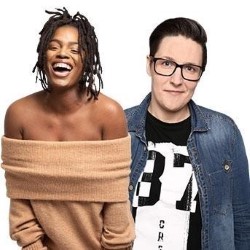 About Time / Bully. Image shows from L to R: Sian Davies, Thanyia Moore. About Time / Bully. Image shows from L to R: Sian Davies, Thanyia Moore.