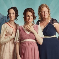 Austentatious. Image shows from L to R: Amy Cooke-Hodgson, Cariad Lloyd, Charlotte Gittins. Austentatious. Image shows from L to R: Amy Cooke-Hodgson, Cariad Lloyd, Charlotte Gittins.
