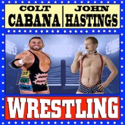 Colt Cabana and John Hastings Do Comedy and Commentary to Bad Wrestling Matches. Image shows from L to R: Colt Cabana, John Hastings. Colt Cabana and John Hastings Do Comedy and Commentary to Bad Wrestling Matches. Image shows from L to R: Colt Cabana, John Hastings.