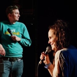 Daniel Cook and Rose Johnson: Two Gorgeous Stand-ups. Image shows from L to R: Daniel Cook, Rose Johnson. Daniel Cook and Rose Johnson: Two Gorgeous Stand-ups. Image shows from L to R: Daniel Cook, Rose Johnson.
