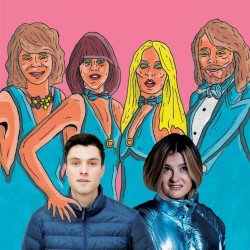 Freya and Will in Discussion with ABBA. Image shows from L to R: Will Hitt, Freya Mallard. Freya and Will in Discussion with ABBA. Image shows from L to R: Will Hitt, Freya Mallard.