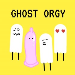 Ghost Orgy. Image shows from L to R: Erika Ehler, Hannah Lawrence, Bria Hiebert. Ghost Orgy. Image shows from L to R: Erika Ehler, Hannah Lawrence, Bria Hiebert.
