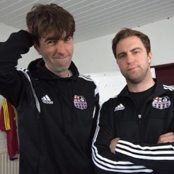 Jim and Dave Have Lost The Dressing Room. Image shows from L to R: Jim Daly, Dave Bibby. Jim and Dave Have Lost The Dressing Room. Image shows from L to R: Jim Daly, Dave Bibby.