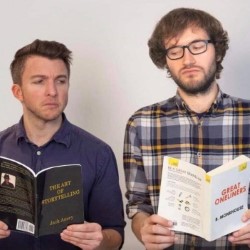Long Man Doing Short Jokes, Short Man Doing Long Jokes. Image shows from L to R: Phil Green, Josh Massen. Long Man Doing Short Jokes, Short Man Doing Long Jokes. Image shows from L to R: Phil Green, Josh Massen.