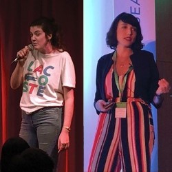 Jumping Off the Bandwagon. Image shows from L to R: Annie Sheppard, Victoria Olsina. Jumping Off the Bandwagon. Image shows from L to R: Annie Sheppard, Victoria Olsina.