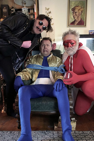 Image shows from L to R: Eddie Argos, Michael Legge, Tony Slattery. Image shows from L to R: Eddie Argos, Michael Legge, Tony Slattery.