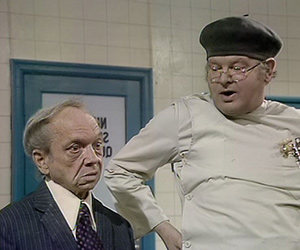 Image shows from L to R: Johnny Vyvyan, Benny Hill. Image shows from L to R: Johnny Vyvyan, Benny Hill.