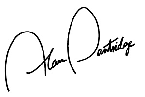 Alan Partridge's signature. Copyright: Baby Cow Productions. Alan Partridge's signature. Copyright: Baby Cow Productions.
