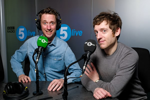 Image shows from L to R: John Robins, Elis James. Copyright: BBC. Image shows from L to R: John Robins, Elis James. Copyright: BBC.