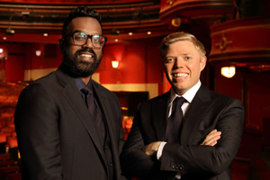 The Royal Variety Performance 2019. Image shows from L to R: Romesh Ranganathan, Rob Beckett. The Royal Variety Performance 2019. Image shows from L to R: Romesh Ranganathan, Rob Beckett.
