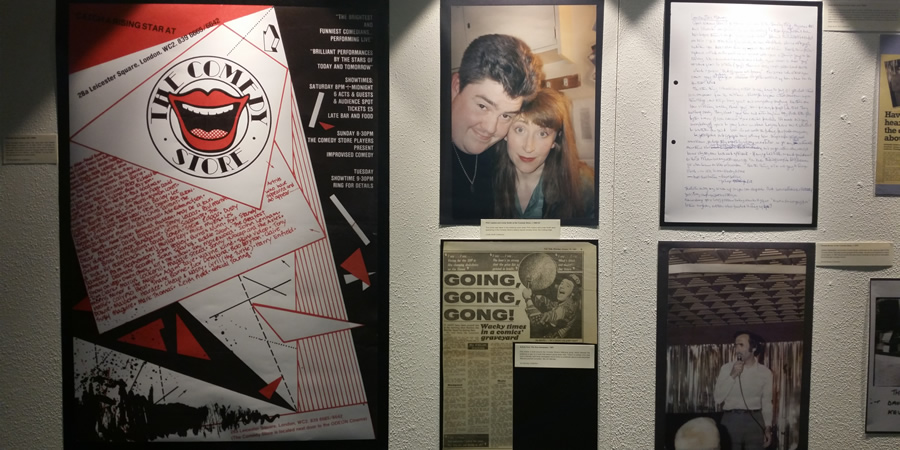 Exhibition of material from the British Stand-Up Comedy Archive, displayed at Alternative Comedy Now conference. Copyright: Sarah Slack. Exhibition of material from the British Stand-Up Comedy Archive, displayed at Alternative Comedy Now conference. Copyright: Sarah Slack.