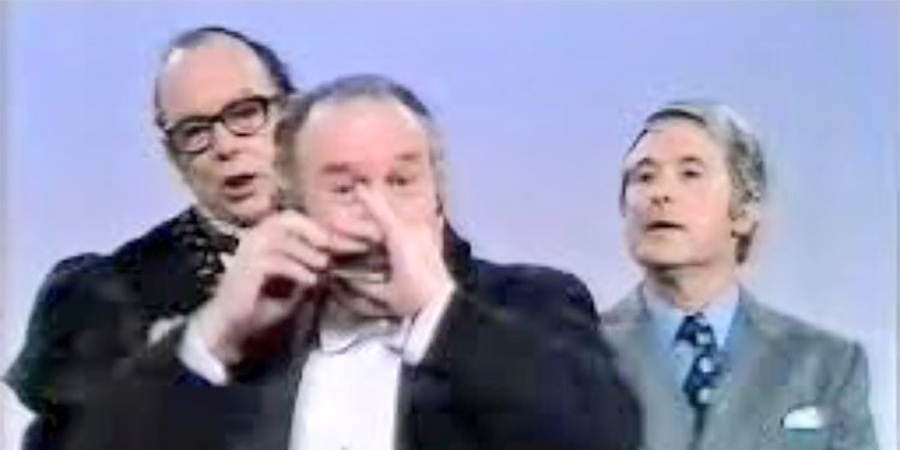 Image shows from L to R: Eric Morecambe, Arthur Tolcher, Ernie Wise. Image shows from L to R: Eric Morecambe, Arthur Tolcher, Ernie Wise.