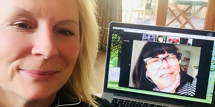 Audible: Locked Together. Image shows from L to R: Jennifer Saunders, Dawn French. Audible: Locked Together. Image shows from L to R: Jennifer Saunders, Dawn French.