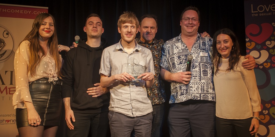 Bath New Act Competition 2019. Image shows from L to R: Chelsea Birkby, Martin Durchov, David Eagle, Geoff Whiting, Nick Steel, Elaine Sosna. Copyright: Lloyd Ellington. Bath New Act Competition 2019. Image shows from L to R: Chelsea Birkby, Martin Durchov, David Eagle, Geoff Whiting, Nick Steel, Elaine Sosna. Copyright: Lloyd Ellington.