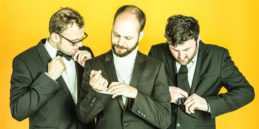 Beasts. Image shows from L to R: James McNicholas, Owen Roberts, Ciarán Dowd. Copyright: Ben Carpenter. Beasts. Image shows from L to R: James McNicholas, Owen Roberts, Ciarán Dowd. Copyright: Ben Carpenter.