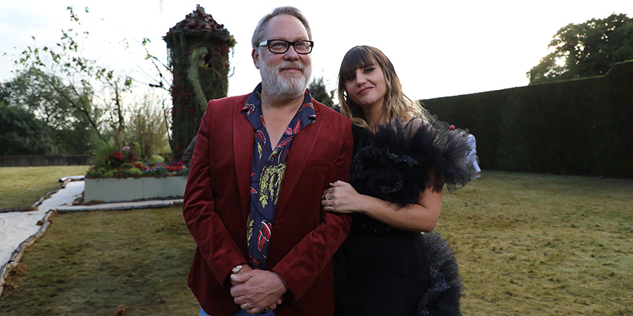 Image shows from L to R: Vic Reeves, Natasia Demetriou. Image shows from L to R: Vic Reeves, Natasia Demetriou.