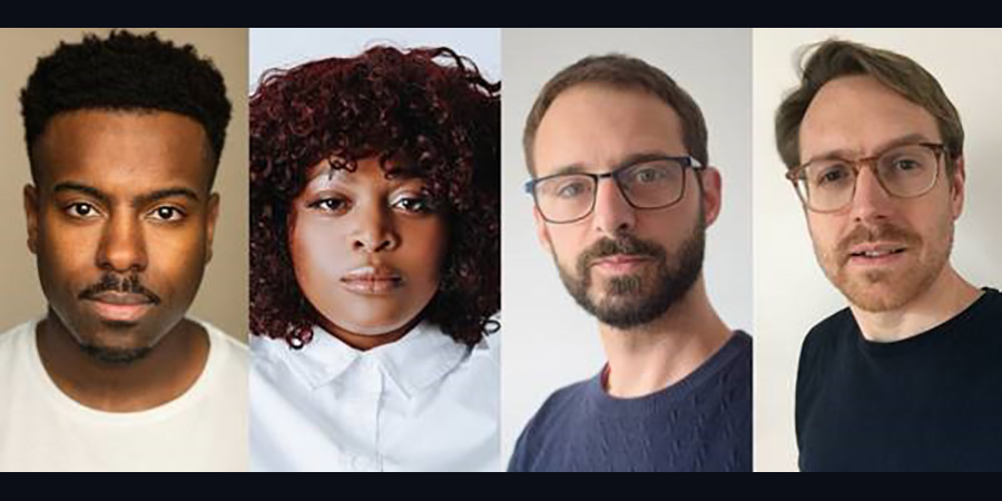 Image shows from L to R: Akemnji Ndifornyen, Gbemisola Ikumelo, Lloyd Woolf, Joe Tucker. Image shows from L to R: Akemnji Ndifornyen, Gbemisola Ikumelo, Lloyd Woolf, Joe Tucker.