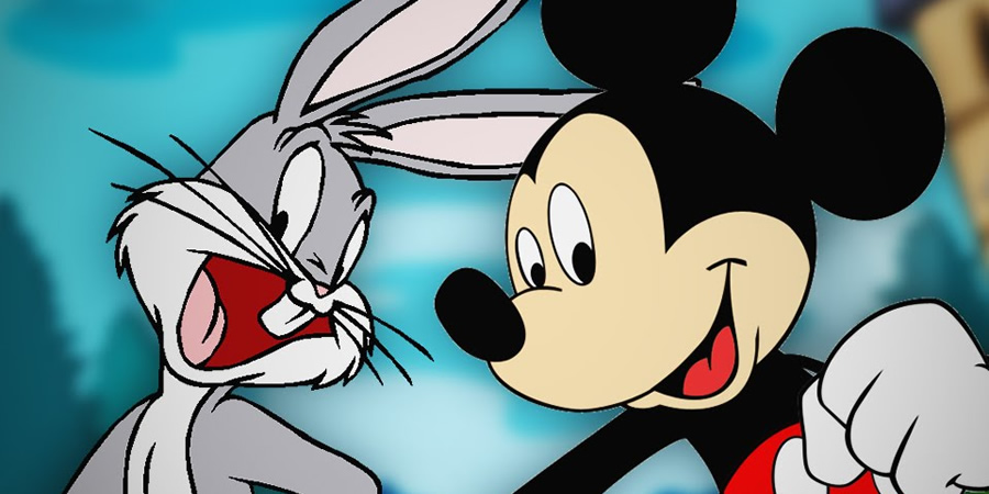 Bugs Bunny and Micky Mouse. Bugs Bunny and Micky Mouse.