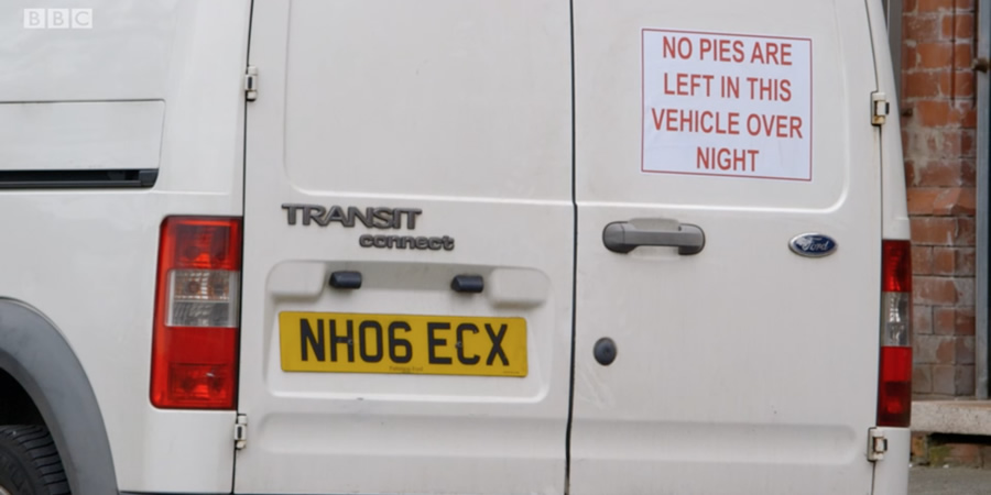 No pies are left in this vehicle overnight. No pies are left in this vehicle overnight.