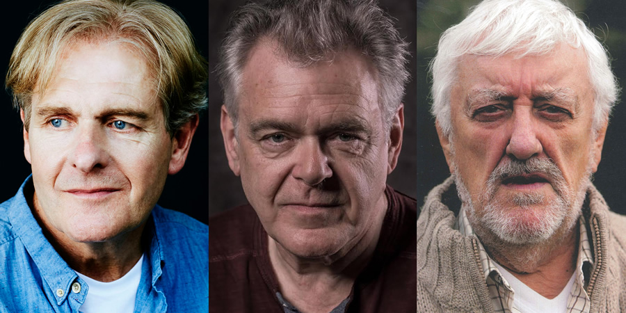Dad's Army - The Lost Episodes. Image shows from L to R: Sergeant Wilson (Robert Bathurst), Captain Mainwaring (Kevin McNally), Private Godfrey (Bernard Cribbins). Dad's Army - The Lost Episodes. Image shows from L to R: Sergeant Wilson (Robert Bathurst), Captain Mainwaring (Kevin McNally), Private Godfrey (Bernard Cribbins).