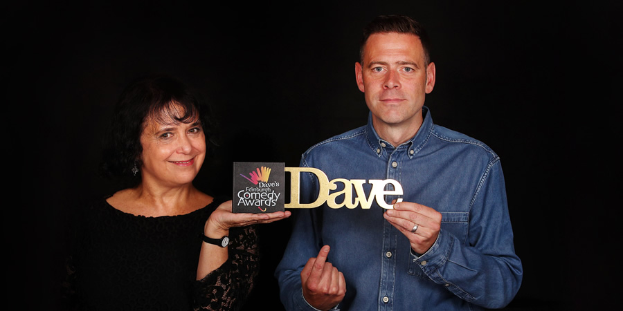 Dave's Edinburgh Comedy Awards. Image shows from L to R: Nica Burns, Luke Hales. Dave's Edinburgh Comedy Awards. Image shows from L to R: Nica Burns, Luke Hales.