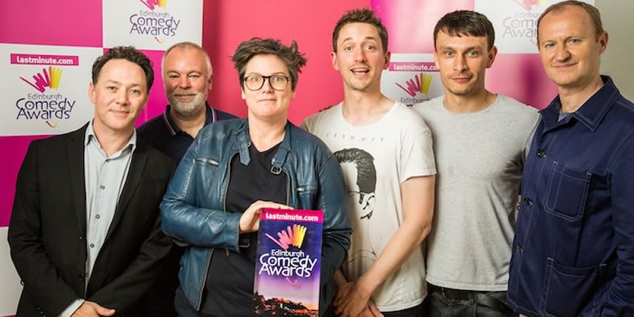 Edinburgh Comedy Awards 2017. Image shows from L to R: Reece Shearsmith, Steve Pemberton, Hannah Gadsby, John Robins, Richard Gadd, Mark Gatiss. Edinburgh Comedy Awards 2017. Image shows from L to R: Reece Shearsmith, Steve Pemberton, Hannah Gadsby, John Robins, Richard Gadd, Mark Gatiss.