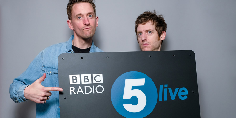 Image shows from L to R: John Robins, Elis James. Copyright: BBC. Image shows from L to R: John Robins, Elis James. Copyright: BBC.