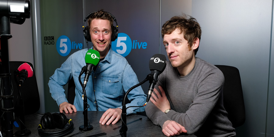 Image shows from L to R: John Robins, Elis James. Copyright: BBC. Image shows from L to R: John Robins, Elis James. Copyright: BBC.