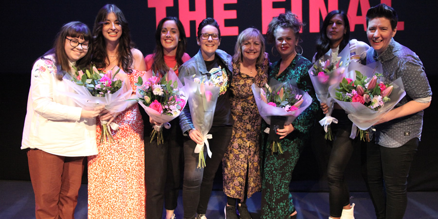 Funny Women Awards 2019. Image shows from L to R: Teresa Burns, Samantha Lyden, Lydia Rynne, Sian Davies, Lynne Parker, Laura Smyth, Charlie George, Hannah Brackenbury. Funny Women Awards 2019. Image shows from L to R: Teresa Burns, Samantha Lyden, Lydia Rynne, Sian Davies, Lynne Parker, Laura Smyth, Charlie George, Hannah Brackenbury.