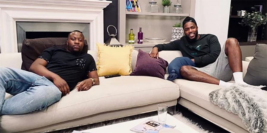 Celebrity Gogglebox. Image shows from L to R: Babatundé Aléshé, Mo Gilligan. Celebrity Gogglebox. Image shows from L to R: Babatundé Aléshé, Mo Gilligan.