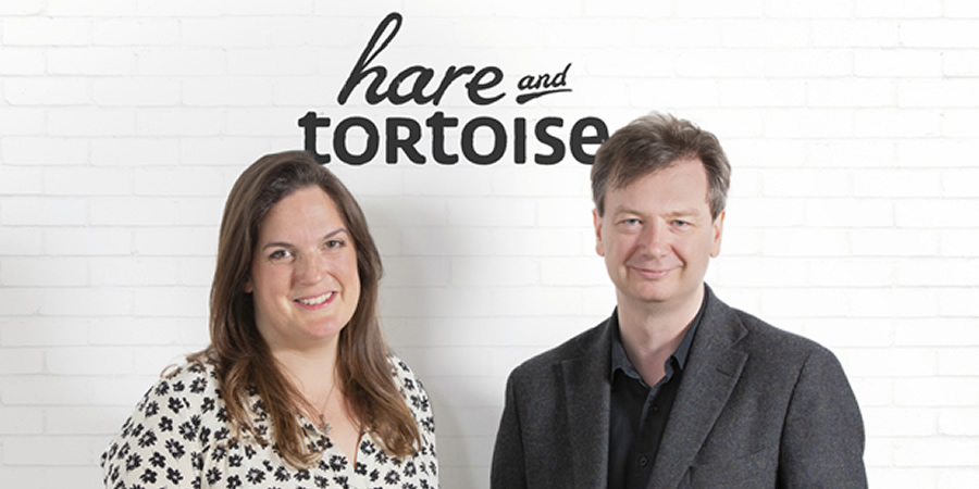 Hare and Tortoise. Image shows from L to R: Claire Nosworthy, Jon Rolph. Hare and Tortoise. Image shows from L to R: Claire Nosworthy, Jon Rolph.