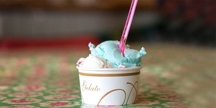 Ice cream scoops in a tub. Copyright: BBC. Ice cream scoops in a tub. Copyright: BBC.