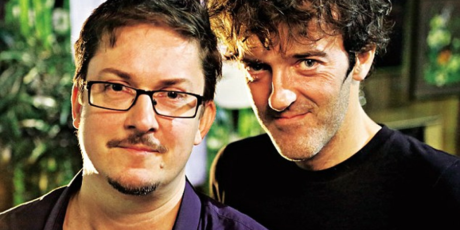 Image shows from L to R: Joel Morris, Jason Hazeley. Copyright: Simon Harries. Image shows from L to R: Joel Morris, Jason Hazeley. Copyright: Simon Harries.