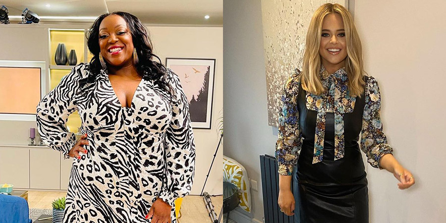 Image shows from L to R: Judi Love, Emily Atack. Image shows from L to R: Judi Love, Emily Atack.