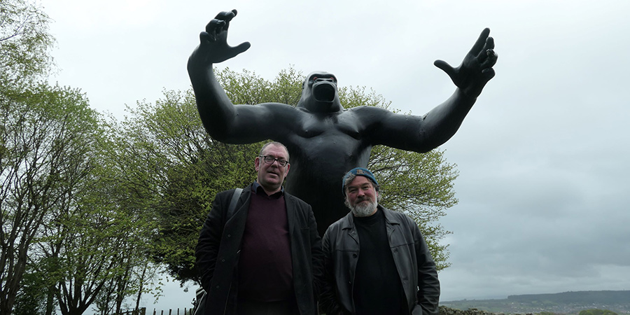 Image shows from L to R: Rob Lloyd, Stewart Lee. Copyright: Michael Cumming.