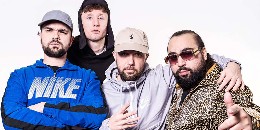 The Kurupt FM Podkast. Image shows from L to R: Allan Mustafa, Steve Stamp, Hugo Chegwin, Asim Chaudhry. The Kurupt FM Podkast. Image shows from L to R: Allan Mustafa, Steve Stamp, Hugo Chegwin, Asim Chaudhry.