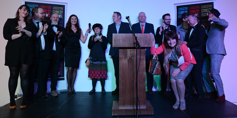 The Leicester Comedy Festival awards panel. The Leicester Comedy Festival awards panel.