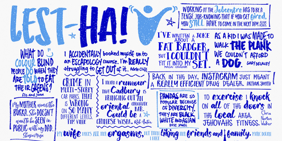 Lest-Ha! poster. Copyright: Leicester Comedy Festival. Lest-Ha! poster. Copyright: Leicester Comedy Festival.