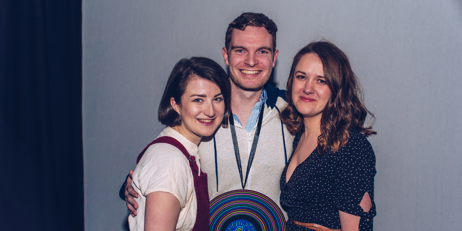 Stiff & Kitch win Musical Comedy Awards 2018 final. Image shows from L to R: Rhiannon Neads, James Taylor, Sally O'Leary. Copyright: Elina Kansikas. Stiff & Kitch win Musical Comedy Awards 2018 final. Image shows from L to R: Rhiannon Neads, James Taylor, Sally O'Leary. Copyright: Elina Kansikas.