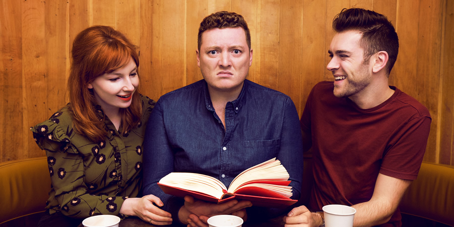 My Dad Wrote A Porno. Image shows from L to R: Alice Levine, Jamie Morton, James Cooper. My Dad Wrote A Porno. Image shows from L to R: Alice Levine, Jamie Morton, James Cooper.
